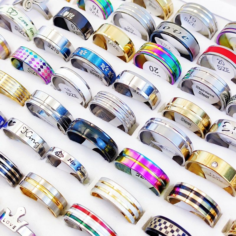 Wholesale 70pcs Men's Jewelry Set, Retro Style Rings